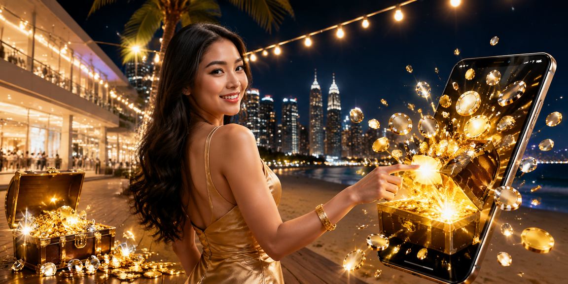 Pemain menggunakan telefon untuk log masuk ke platform ra2 di Malaysia